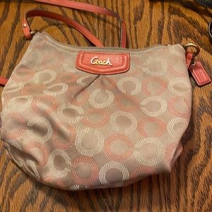 Coach crossbody. Beige. Tan. Orange